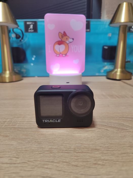 Екшн-камера Triacle 7007BK 4K/60 кадрів/с з подвійним РК-дисплеєм, чор