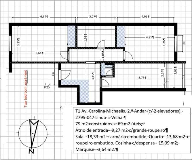 Arrendo apartamento T1 em Linda-a-Velha
