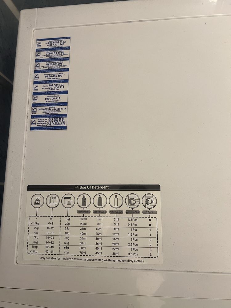 Pralka Haier roczna model HW70-B14979