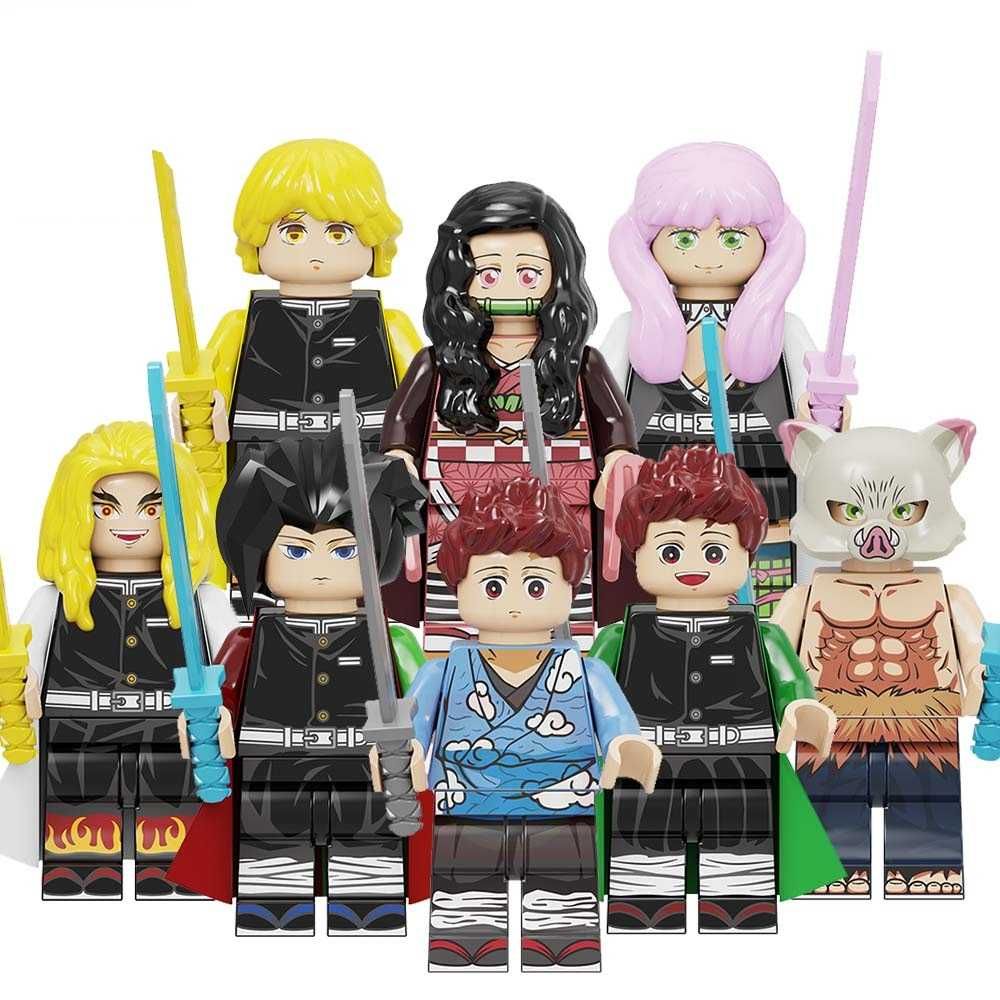 Coleção de bonecos minifiguras Demon Slayer nº2 (compatíveis Lego)