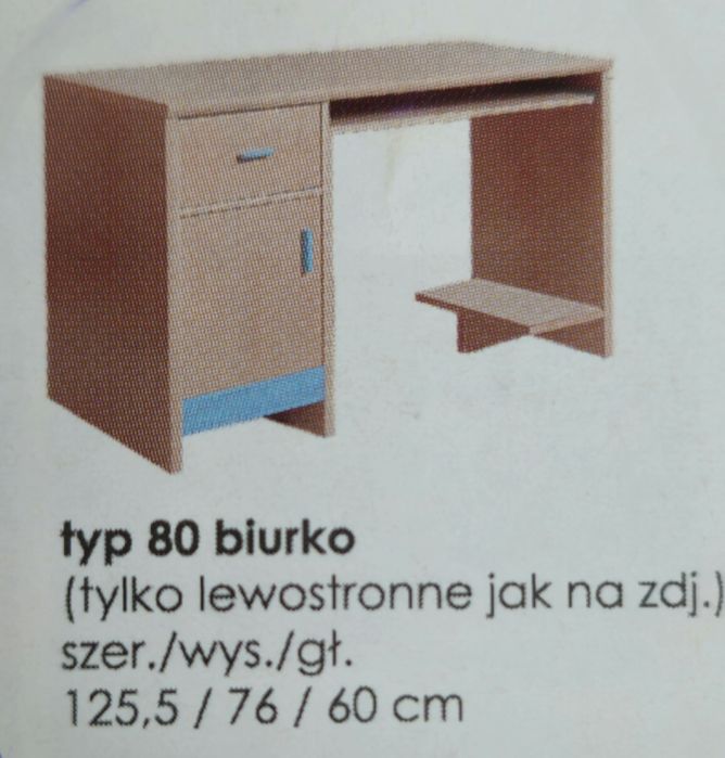 Meble dziecięce Wójcik Fan Faro zestaw:szafa+łóżko+biurko+sz.nocna