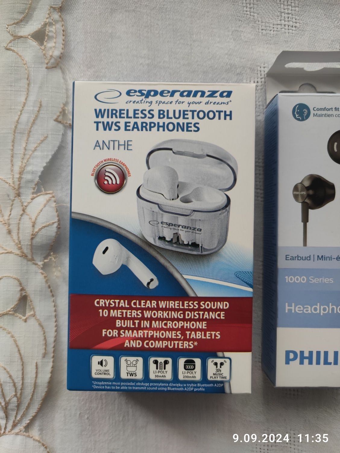 Zestaw słuchawek Philips TAUE1000 Esperanza nowe słuchawki gratisy