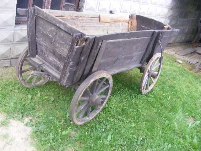 Wóz drewniany wózek na drewnianych kołach