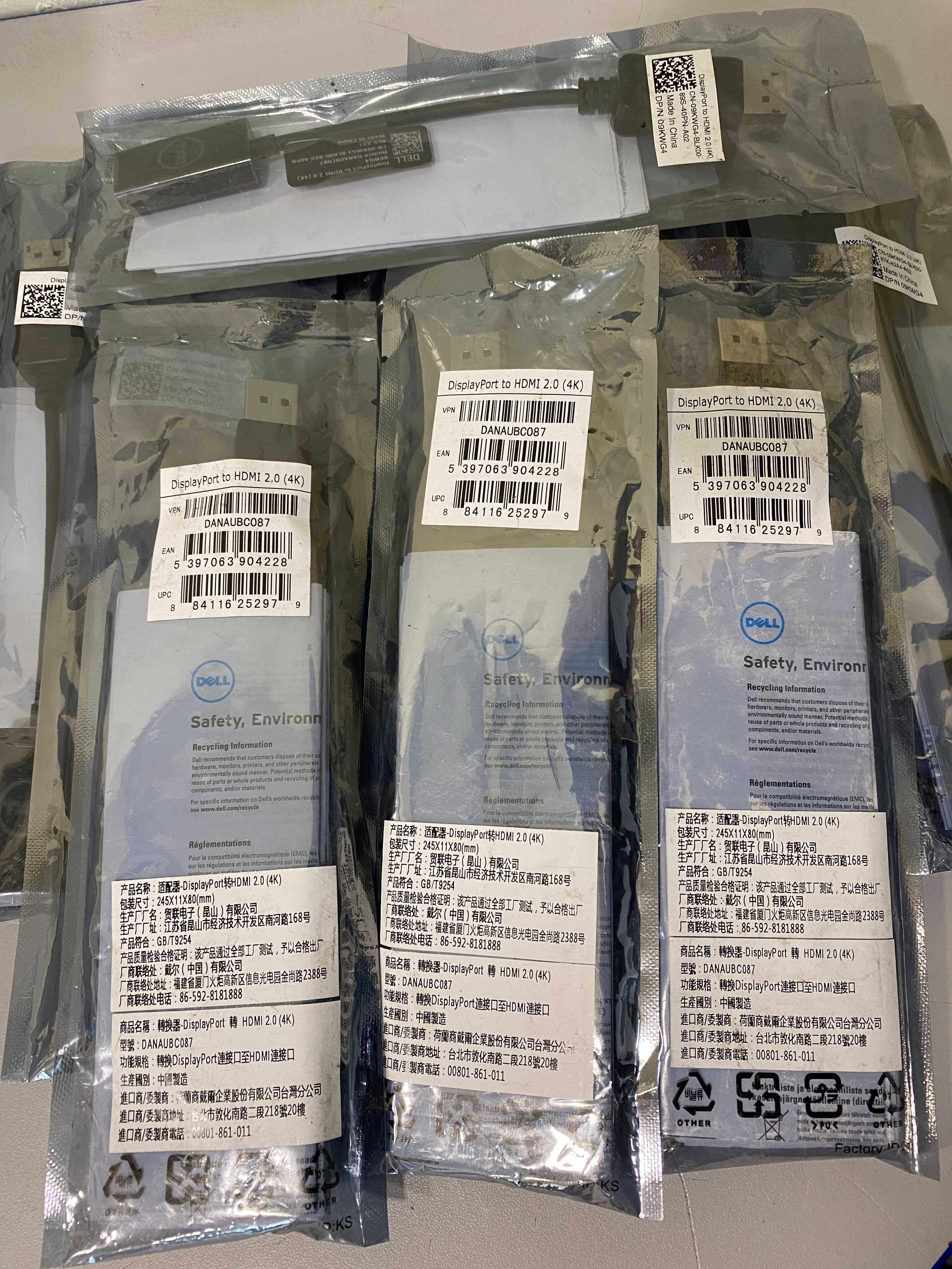 Перехідник Адаптер Dell DisplayPort to HDMI 4K 60Hz ОРИГІНАЛ КІЛЬКІСТЬ