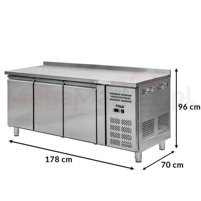 Stół chłodniczy 3-drzwiowy marki Mega-M 178/70cm stal nierdzewna- NOWY