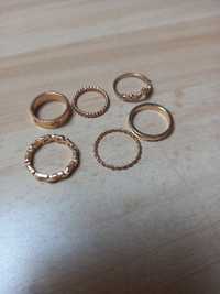 pierścionki shein 6 sztuk w kolorze złotym alt