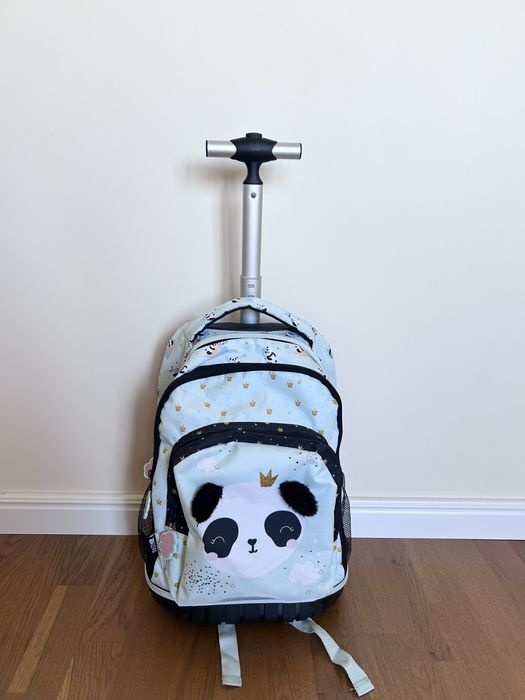 Plecak szkolny na kółkach Paso PP23PQ-671. panda