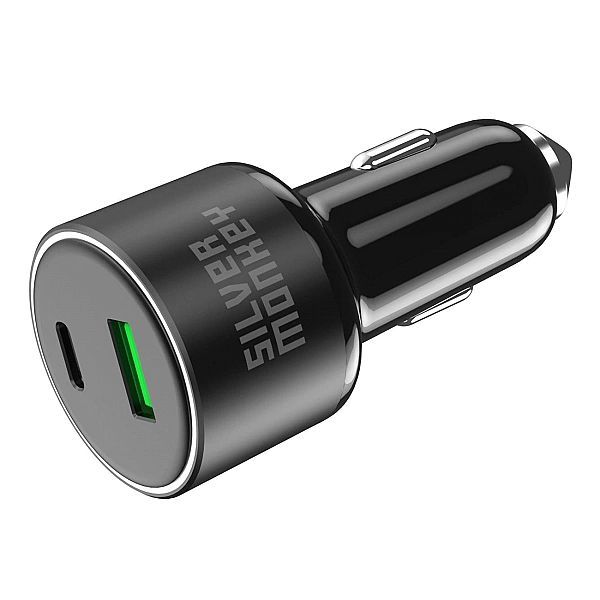 Ładowarka samochodowa Silver Monkey Sma014, 100w 1xUSB-C Pd 1xUSB-A Qc