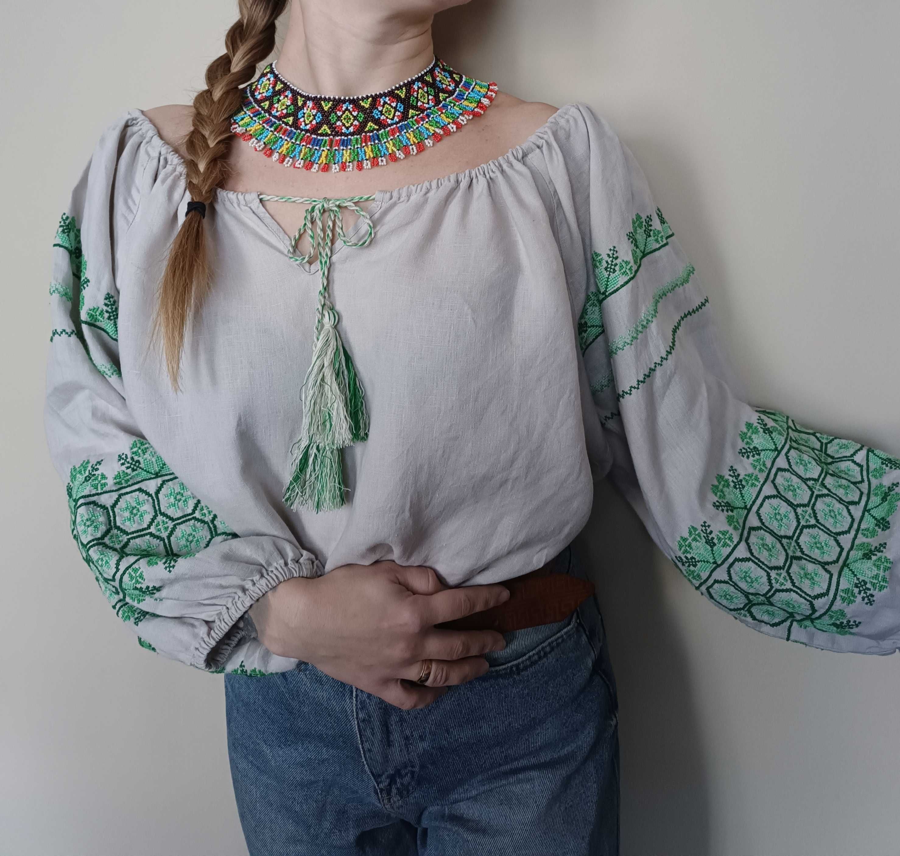 Haftowana koszula, вишиванка, lniana koszula, bluza boho