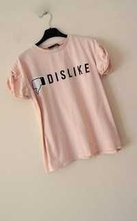 DISLIKE FACEBOOK T-SHIRT bluzka z napisem I like 40 L atmosphere 38 M