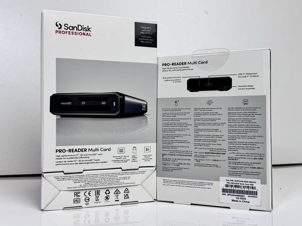 Картридер SanDisk USB-C 3.2 Professional PRO-READER SDPR3A8-0000