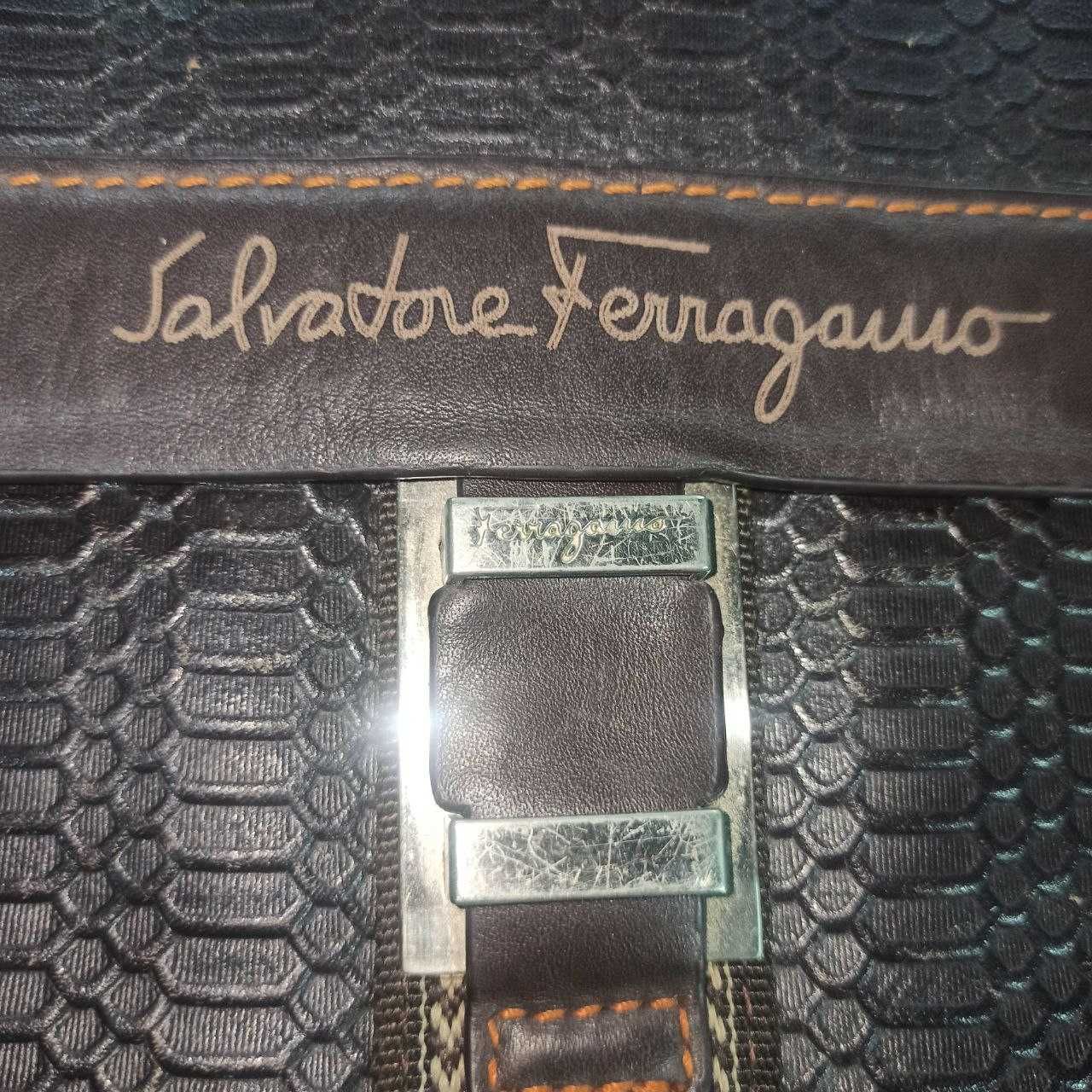 Шкіряна чоловіча сумка  Salvatore Ferragamo Italy