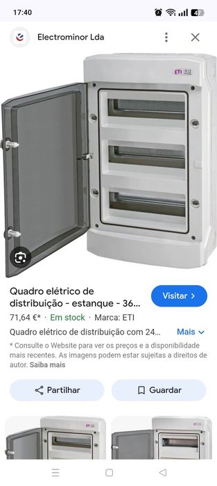 Quadro exterior estanque