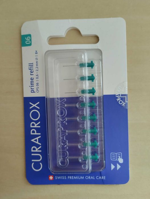 Nowe Curaprox CPS 06 Prime Refill, szczoteczki międzyzębowe, 8 sztuk