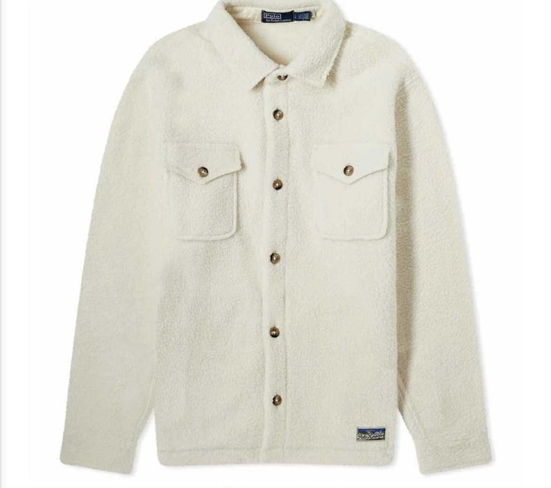 Polo Ralph Lauren Flecce Overshirt Polar Sherpa meski kremowy