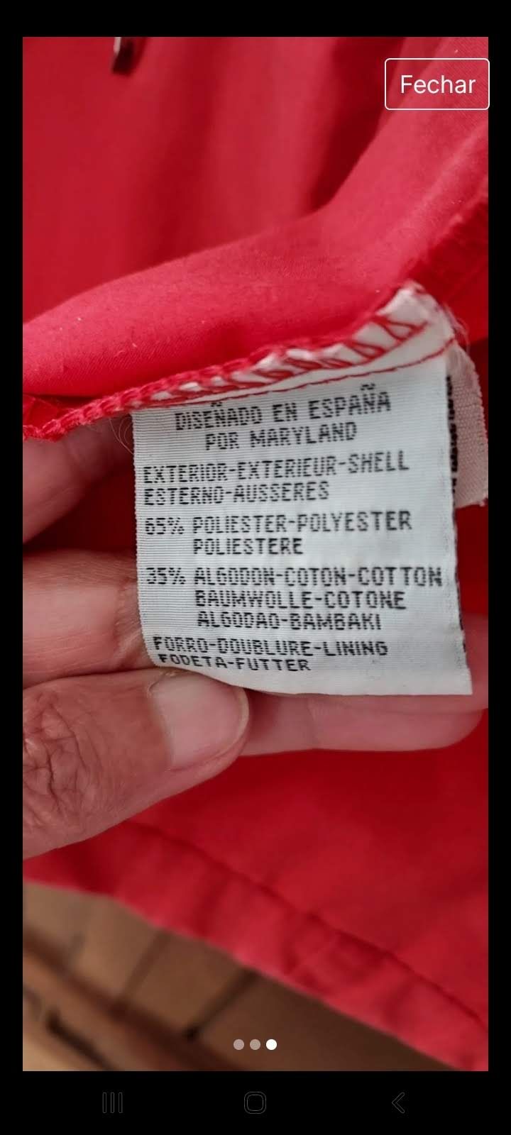 Casaco de meia estação vermelho