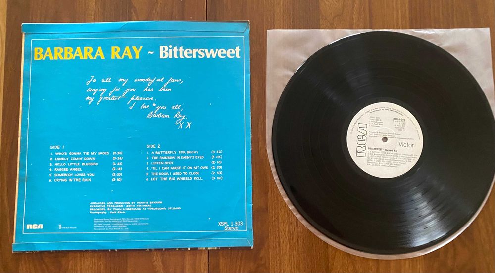 Disco de vinil: Barbara Ray - Bittersweet