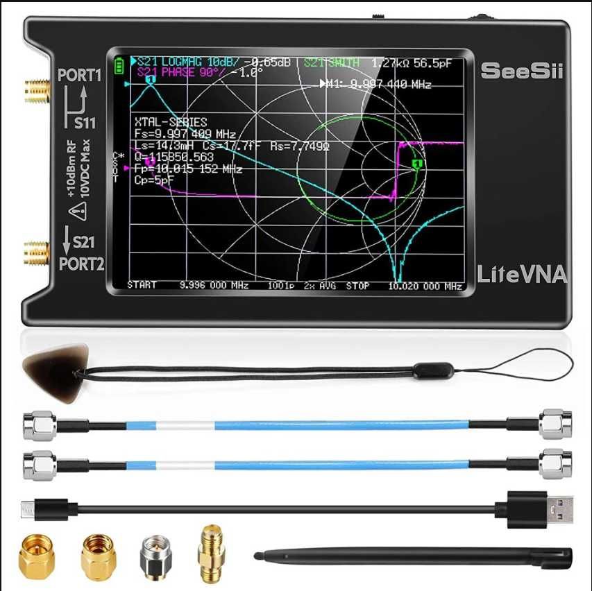 LiteVNA-64 50KHz ~ 6.3GHz экран 4" векторний аналізатор