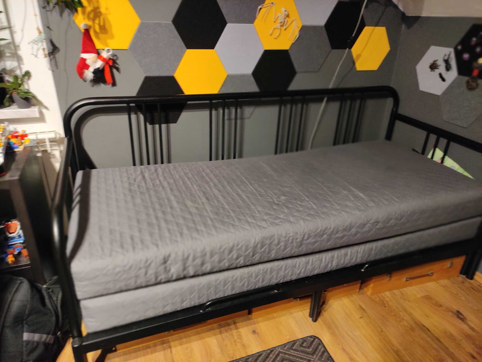 Łóżko rozsuwane Do 160 cm z materacami i pokrowcami