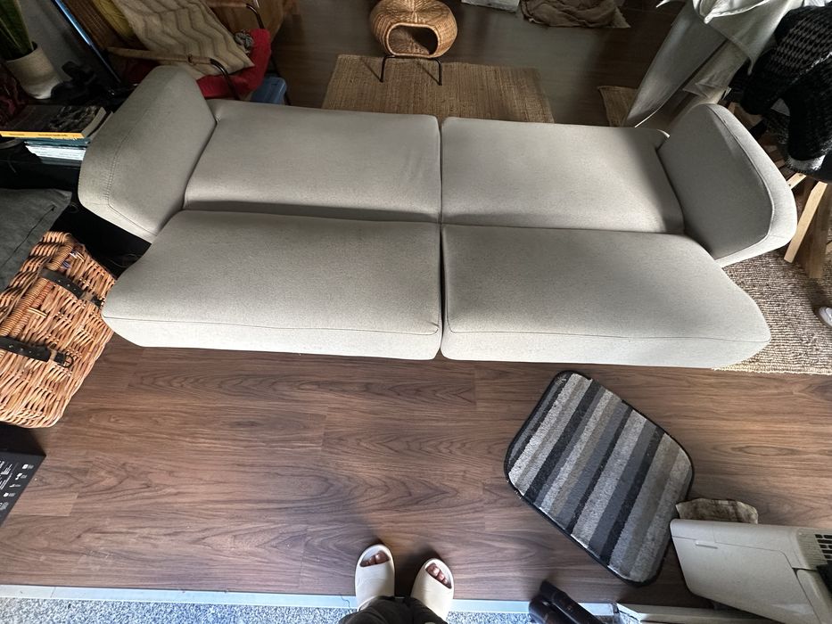 Sofa cama cinza claro
