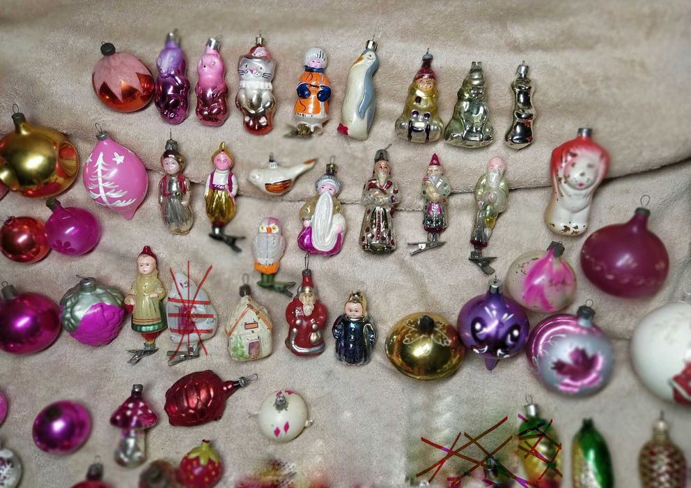 Ёлочные игрушки СССР Christmas tree decorations USSR Ялинкові прикраси