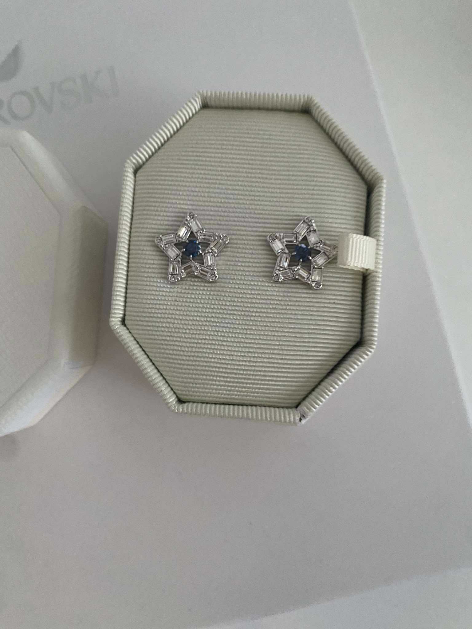 Nowe oryginalne kolczyki Swarovski z kryształami srebrne Stella cyrkon