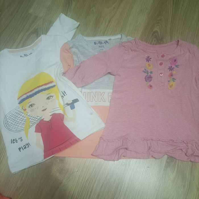 Koszulki dla dziewczynki 3 sztuki