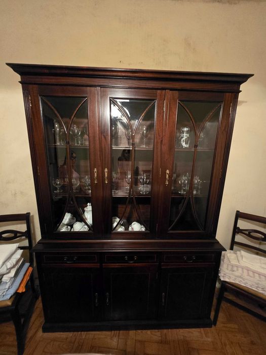 Vitrine Madeira Escura Vintage