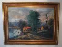 ALVAREZ. Quadro a Óleo s/Platex. Anos 1940/50