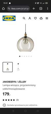 Lampa wisząca IKEA JAKOBSBYN