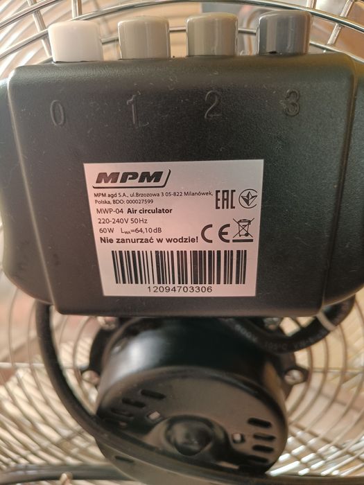 Cyrkulator powietrza- wentylator MPM .