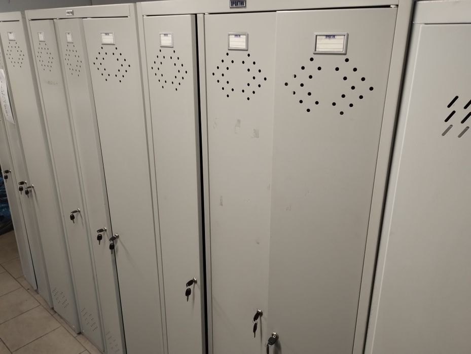 Szafka BHP pracownicza metalowa malowana przemysłowa  2 komory