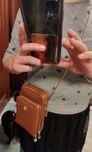 Torebka portfel organizer podróżny złoto + camel