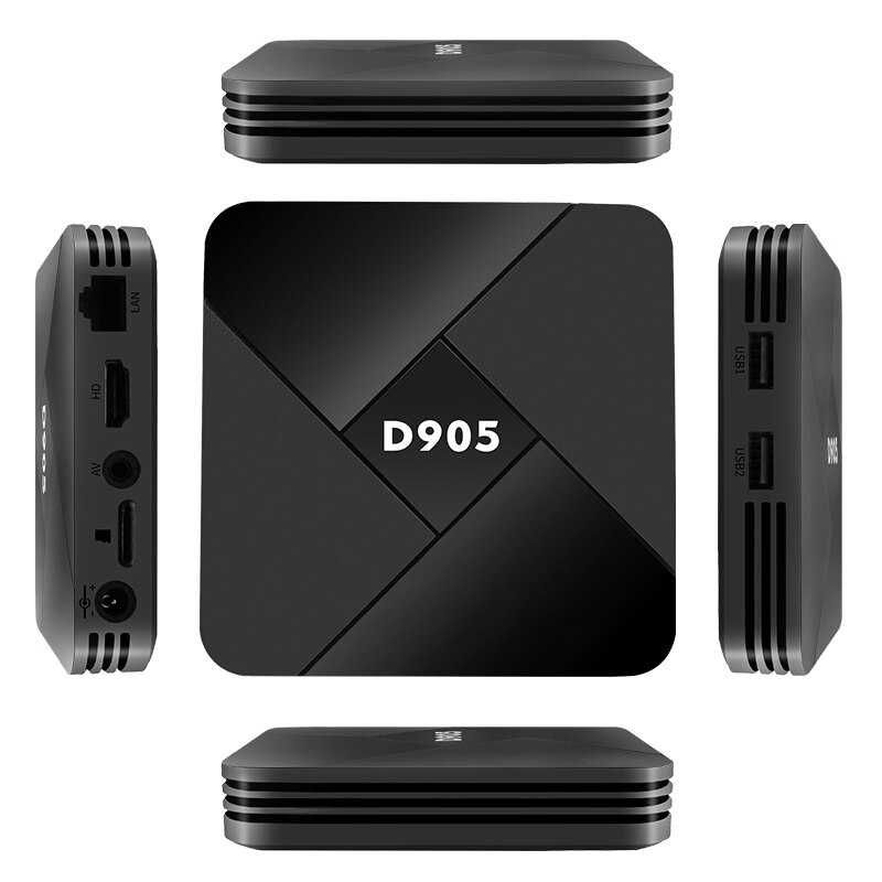 D905 4GB + 32GB Android 9.0 Quad Core TV Box Tv 4K HD