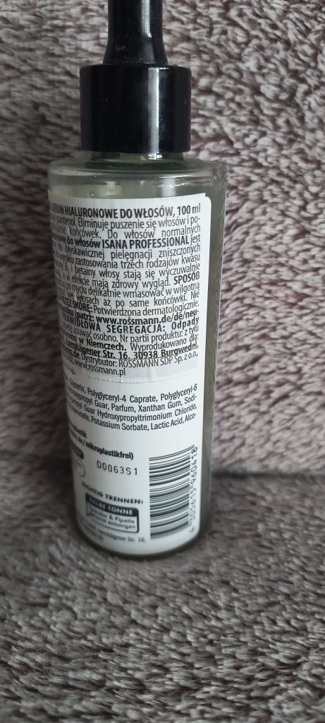 Isana hialuronowe serum do włosów