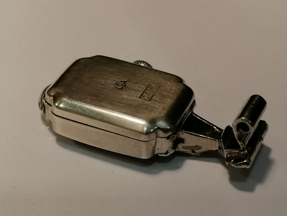 Zegarek swiss srebro 925, przewieszka lub broszka