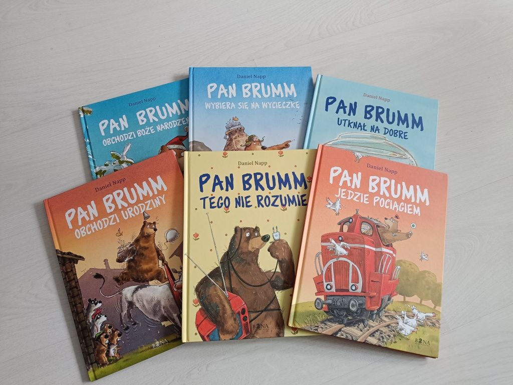 Zestaw 6 szt książek pan brumm 
- pan brumm tego nie rozumie
- pan bru