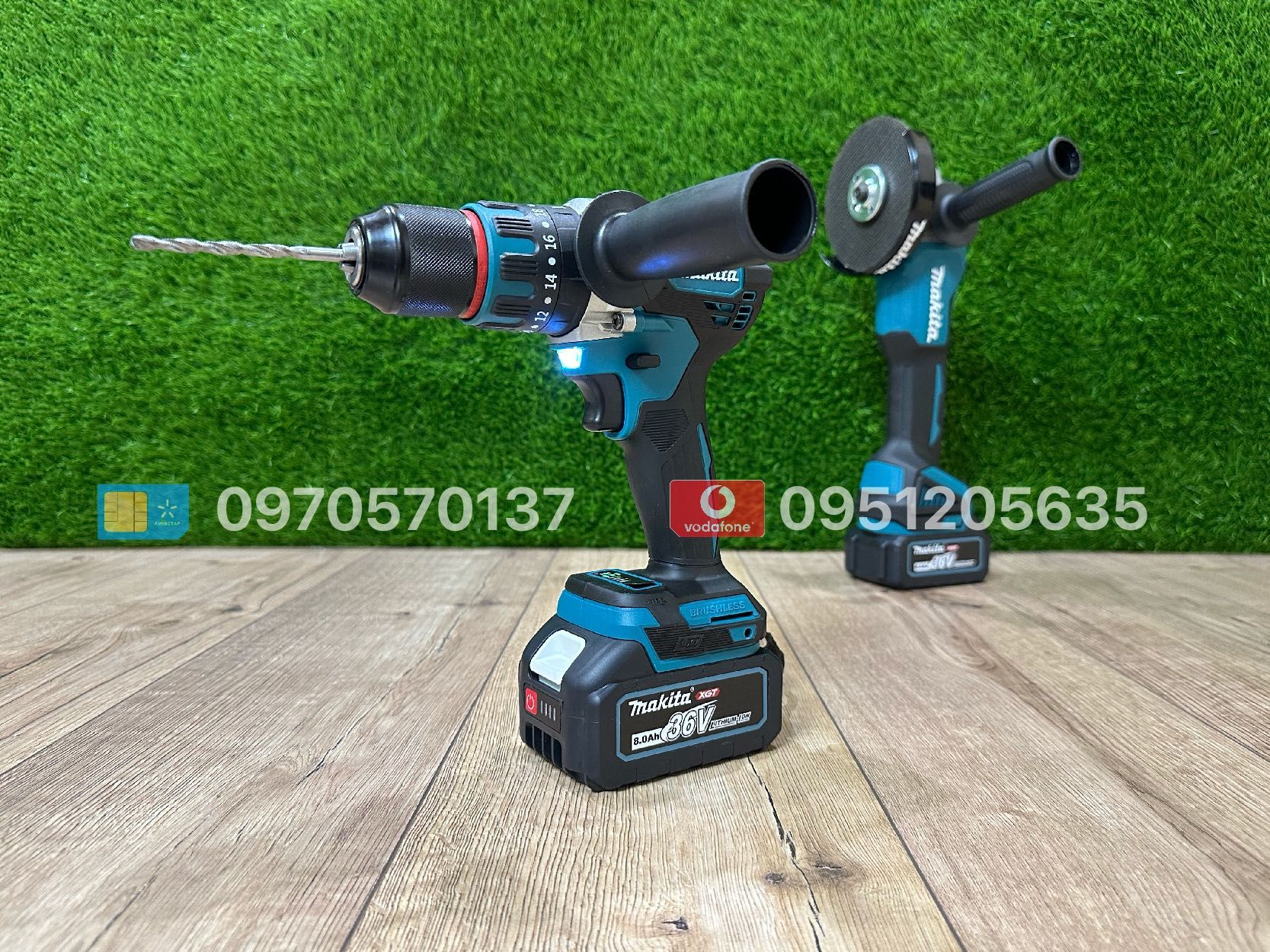 Набір 2/1 Makita Болгарка DGA504BL + Шуруповерт DHP485BL New 36V 8Ah