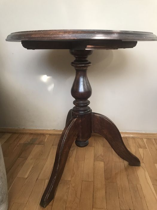 Stolik okragly debowy