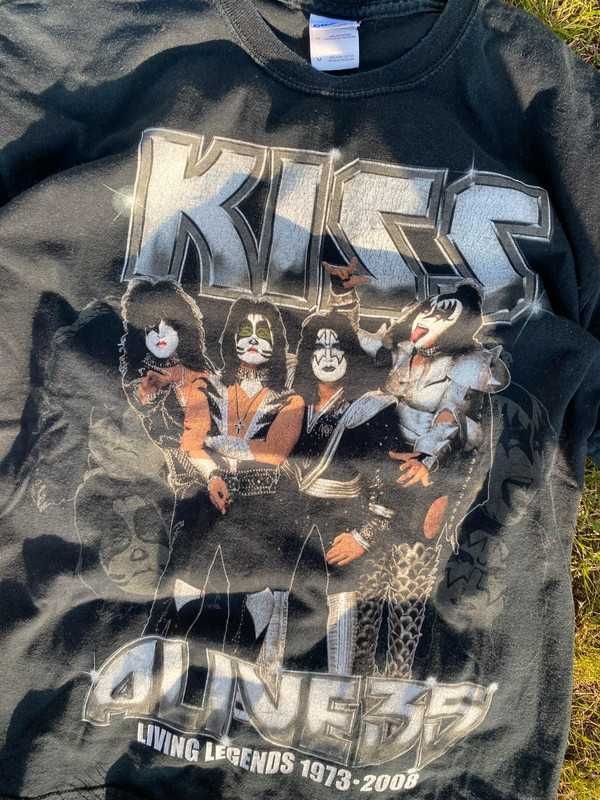 Koszulka z nadrukiem Kiss Y2k alive 35 Black czarny rock metal merch M