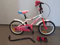 Rower dla dziecka 16 cali Kellys plus kijek i kółka boczne