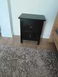 Stolik nocny Czarny - Ikea, s.Hemnes