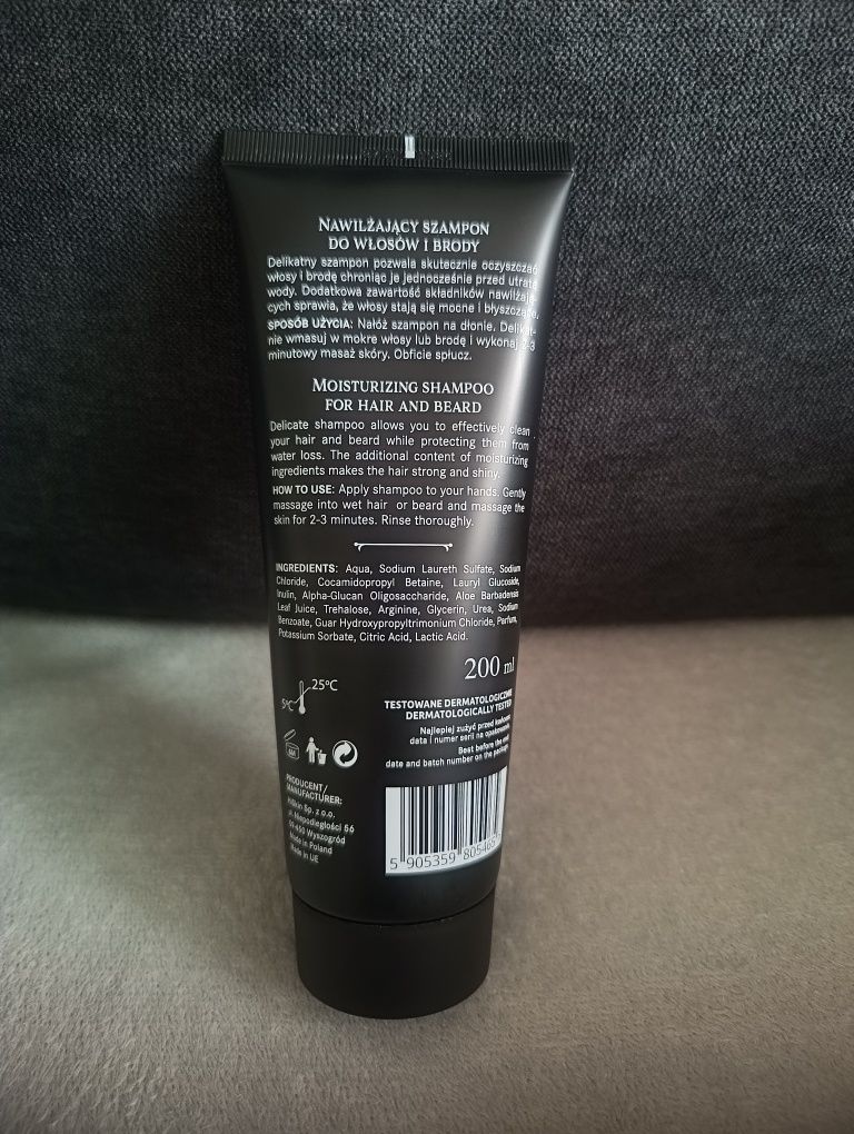 Nawilżający szampon do brody i włosów HISKIN 200 ml nowy