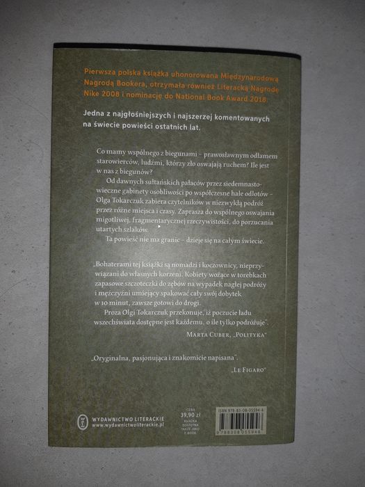 "Bieguni" Olga Tokarczuk - książka w b. dobrym stanie