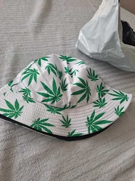 KAPELUSZ rybacki Bucket HAT - liście MARIHUANY