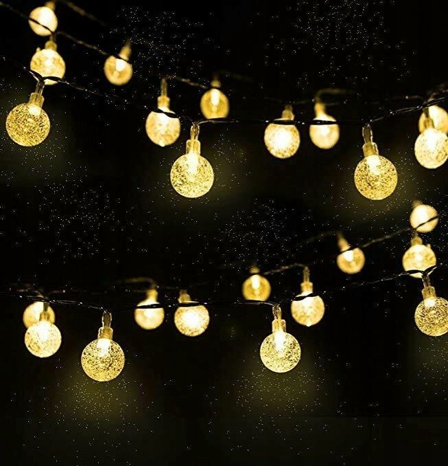 Nowa girlanda solarna ogrodowa balkonowa 11,8m, 50 żarówek LED