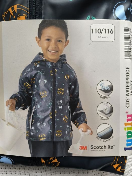 Dziecięca kurtka p/deszczowa z elementami odblaskowymi