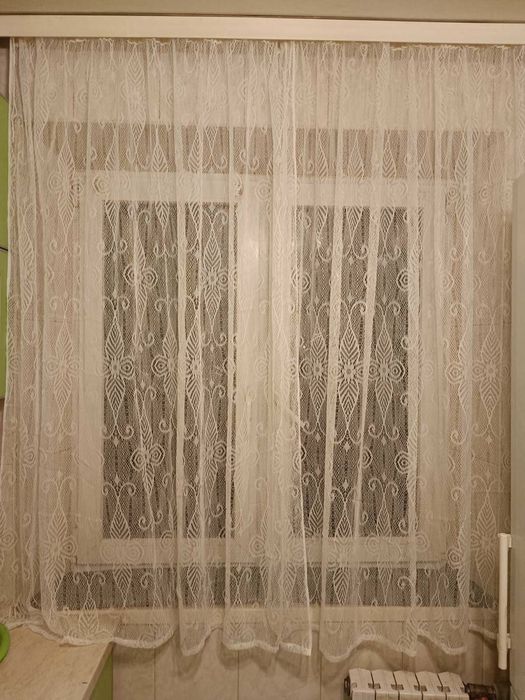 Гардина из двух полотен на кухонное окно