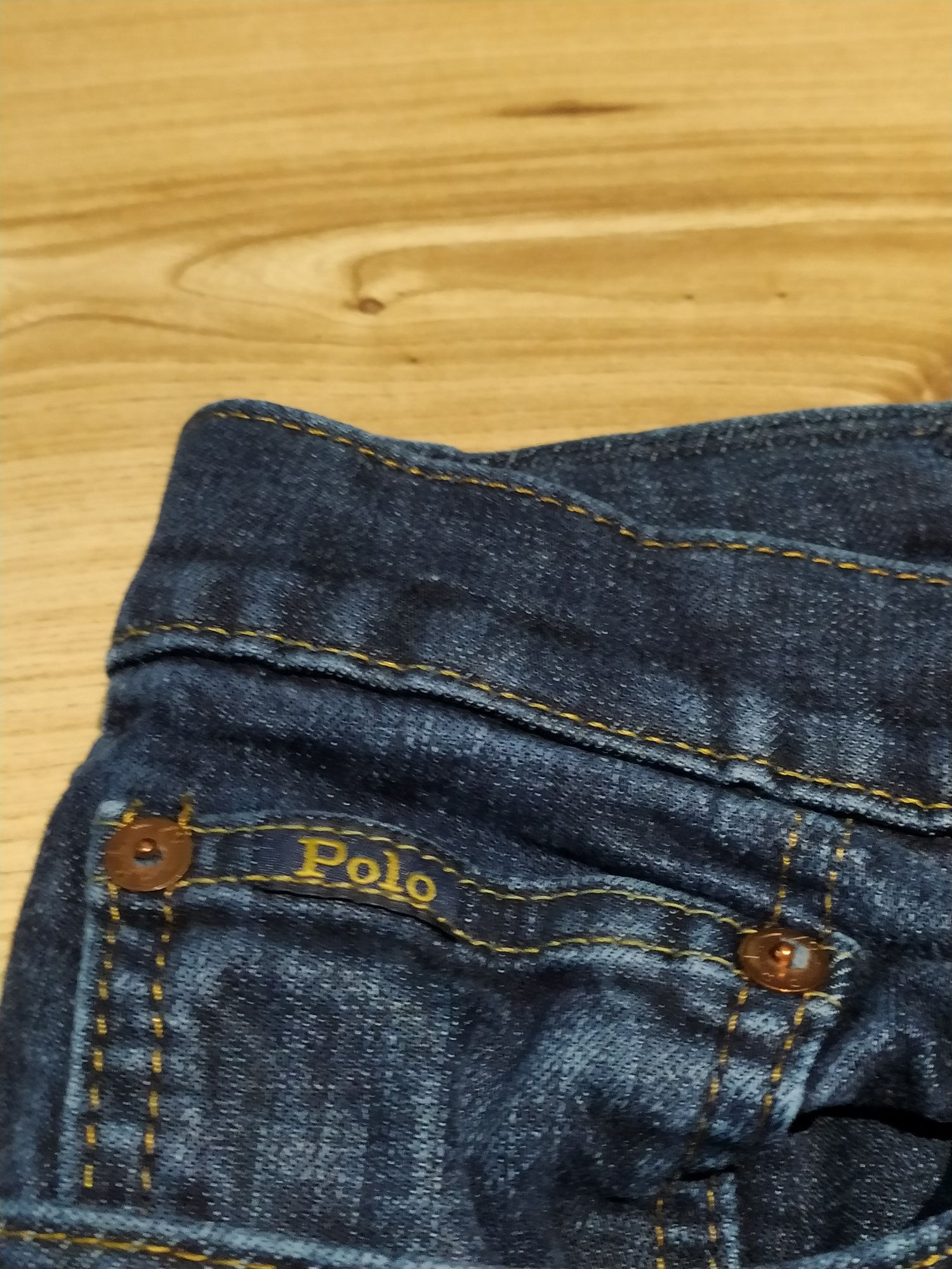 Granatowe Spodnie Jeansowe Dżinsowe Polo Ralph Lauren