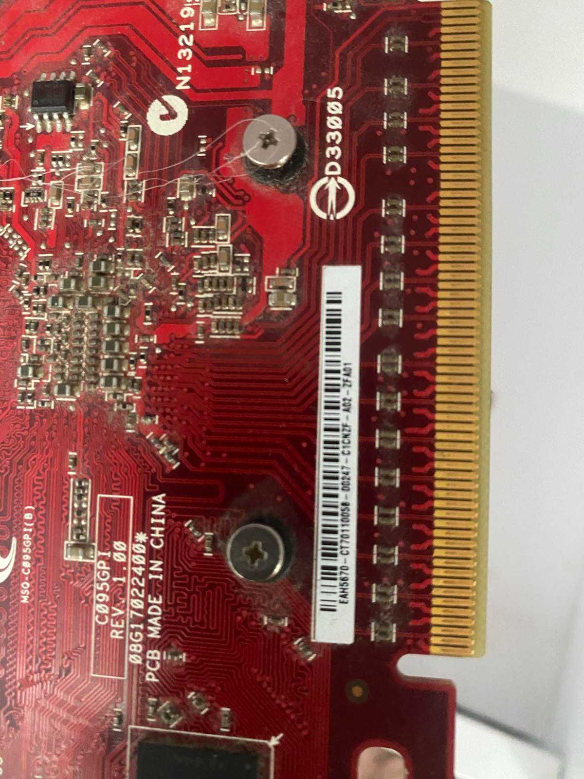 Видеокарта Asus Radeon HD 5670 EAH5670/DI/1GD3 рабочая б/у